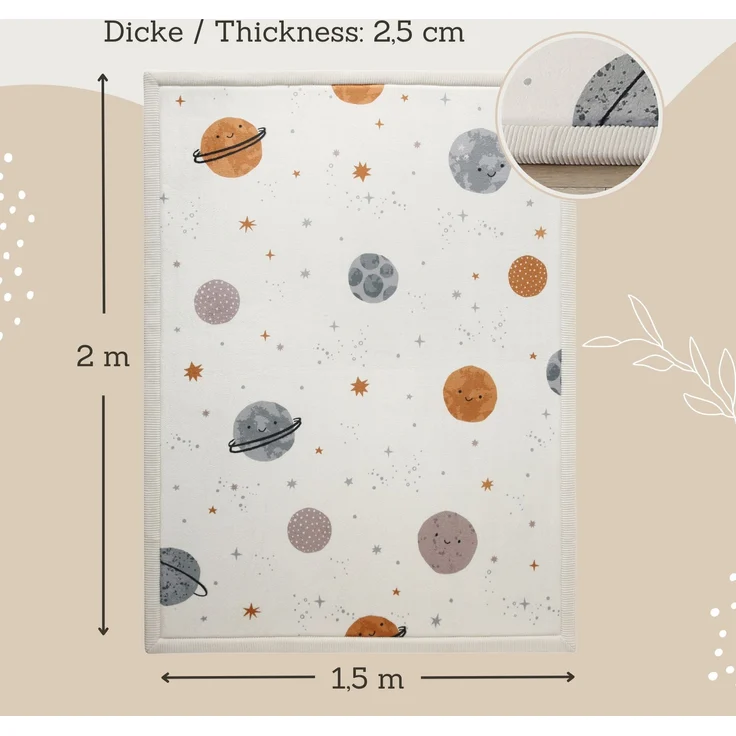 Hakuna Matte Kinderteppich mit Memory-Schaum, dicke & weiche Spielmatte 2,5 cm, Krabbelmatte, Höhe: 25 mm, Extra weich, Roll-_oder_faltbar, Hypoallergen, Schaumstoff – Bild 3