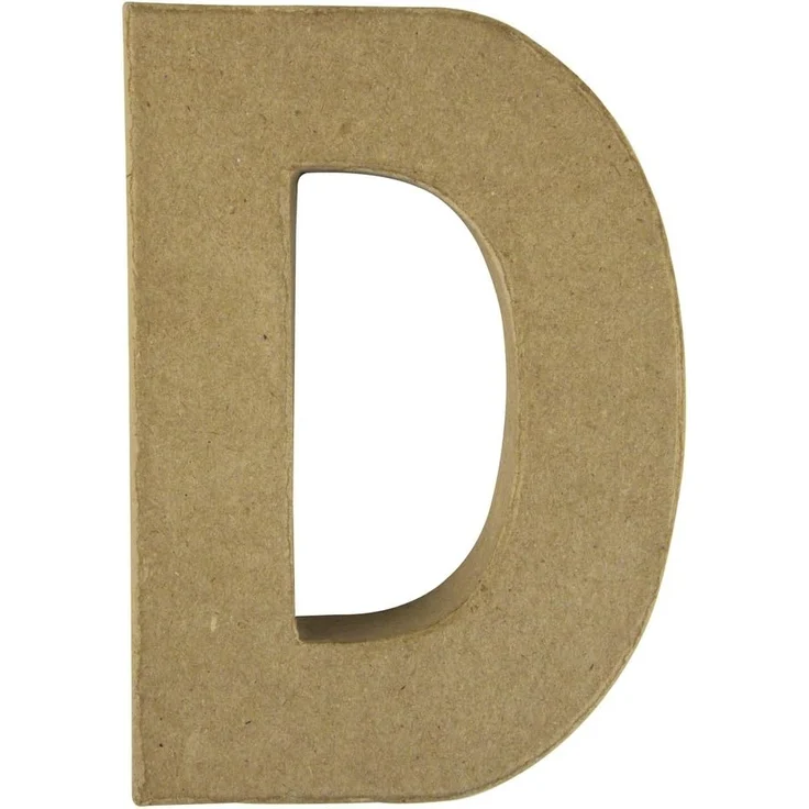 Pappmaché Buchstabe D FSC Recycled100%, 15x10,5x3cm – Bild 1