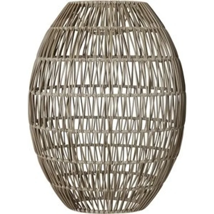 Outdoor Lampenschirm ,Linde' in Rattan-Optik, natur, 40cm – Bild 6