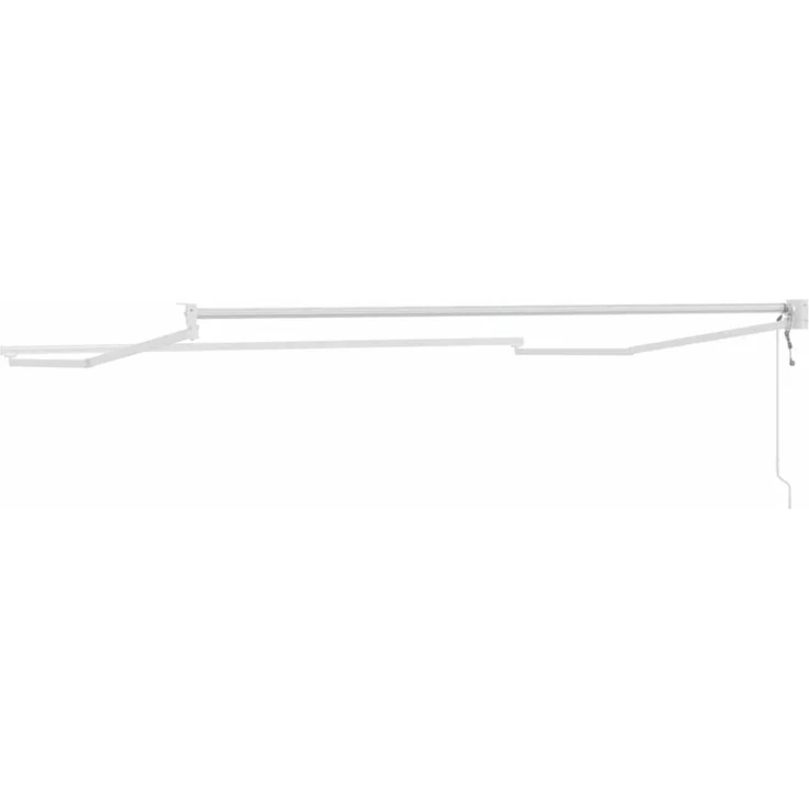 Ausziehbarer Sonnenschirmrahmen, Markise Weiß 350x250 cm Aluminium – Bild 6