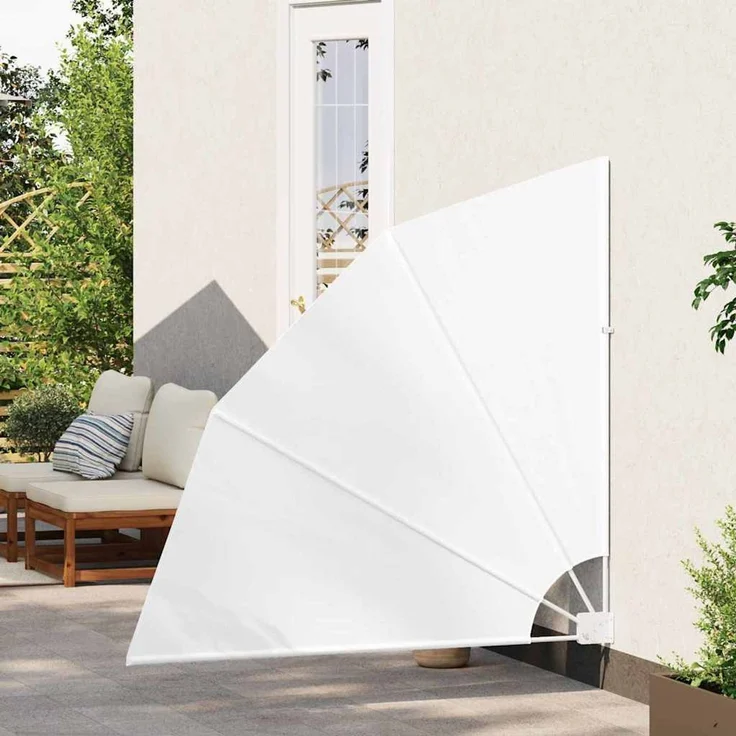 vidaXL Balkon Sichtschutz Rechteckig 140 x 140 cm Polyester Weiß 42000930 – Bild 3