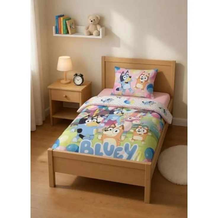 Bluey Einhorn Baby Bettwäsche Set 2 tlg. 100x135 cm 40x60cm Baumwolle – Bild 2