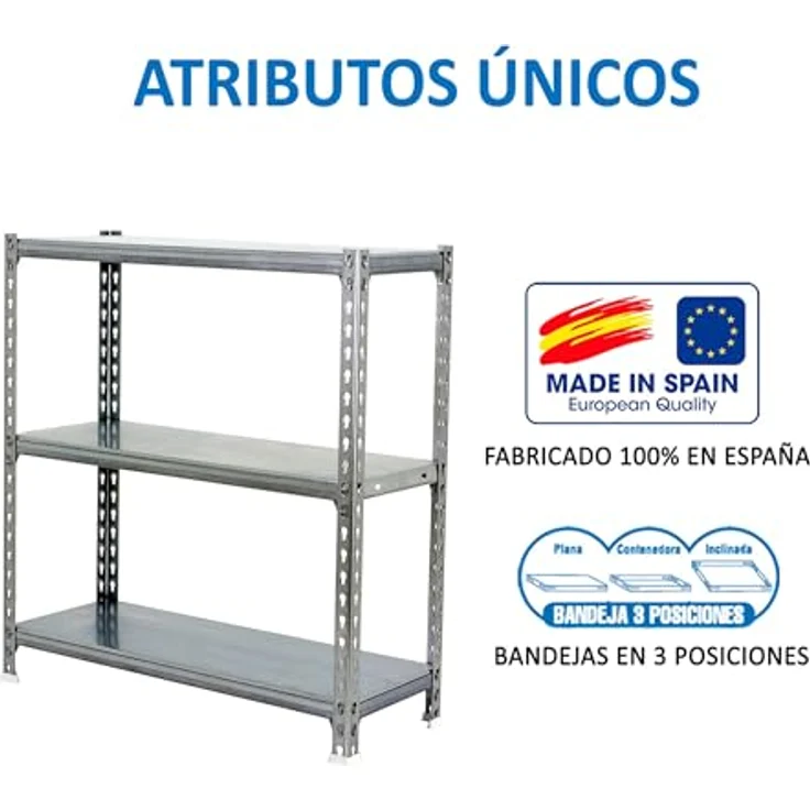 Simon Rack Simonclick Metallregal, 1000 x 900 x 300 mm, 3 Regalböden, 180 kg Biegepunkt, Regalböden, verzinkt – Bild 7