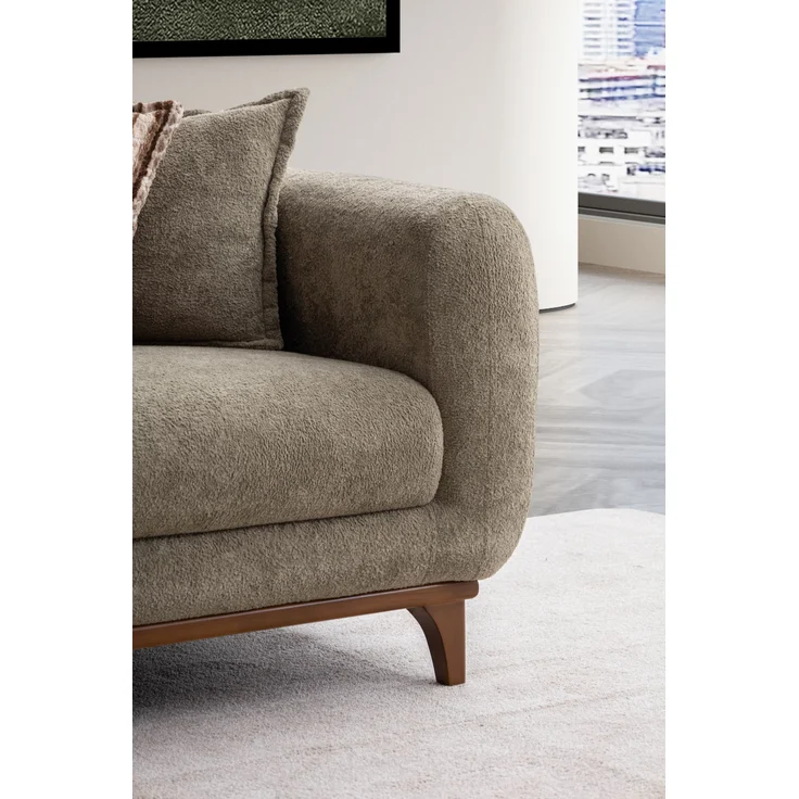 Sitzgruppe/Sofa Set - Wohnzimmergarnitur "Banksia" 3+3+1-Beige – Bild 7