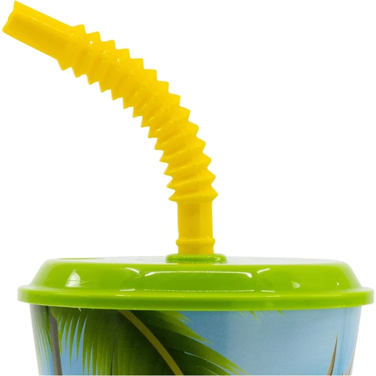 Dino Trinkbecher 430 ml mit Deckel und Strohhalm – Bild 3