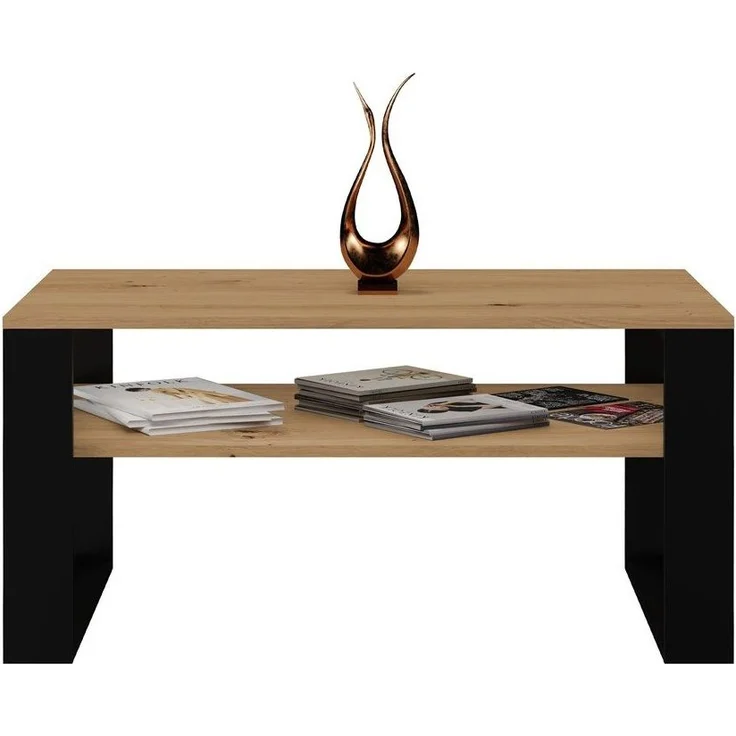 TOPESHOP COUCHTISCH MODERN Laminierte Spanplatte Weiß 58x90x50 cm (H 50 x T 58 x B 90 cm) – Bild 4