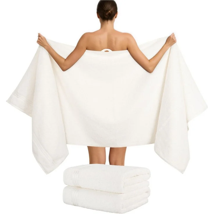 HAMMETEX Saunatuch Hammetex 2er Set extra große Saunatücher, Frottier (Packung, 2-St), 100% Baumwolle – Weich & Saugfähig – Luxuriöse Große Spa-Badetücher – Bild 2