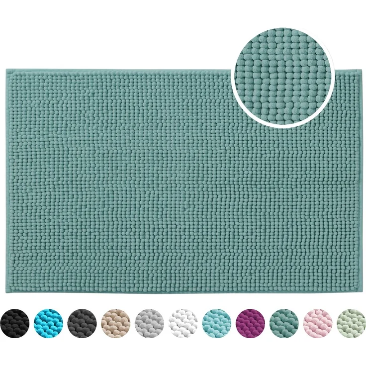OTTO home Badematte Vanessa Chenille, Standard & Premium, 15mm oder 20mm, auch als 2er Set, rutschhemmend beschichtet, schnell trocknend, strapazierfähig, fußbodenheizungsgeeignet, Polyester, rechteckig, Uni Farben, besonders weich, flauschig, Badvorleger – Bild 1