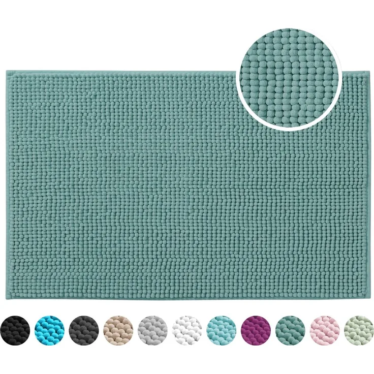 OTTO home Badematte Vanessa Chenille, Standard & Premium, 15mm oder 20mm, auch als 2er Set, rutschhemmend beschichtet, schnell trocknend, strapazierfähig, fußbodenheizungsgeeignet, Polyester, rechteckig, Uni Farben, besonders weich, flauschig, Badvorleger