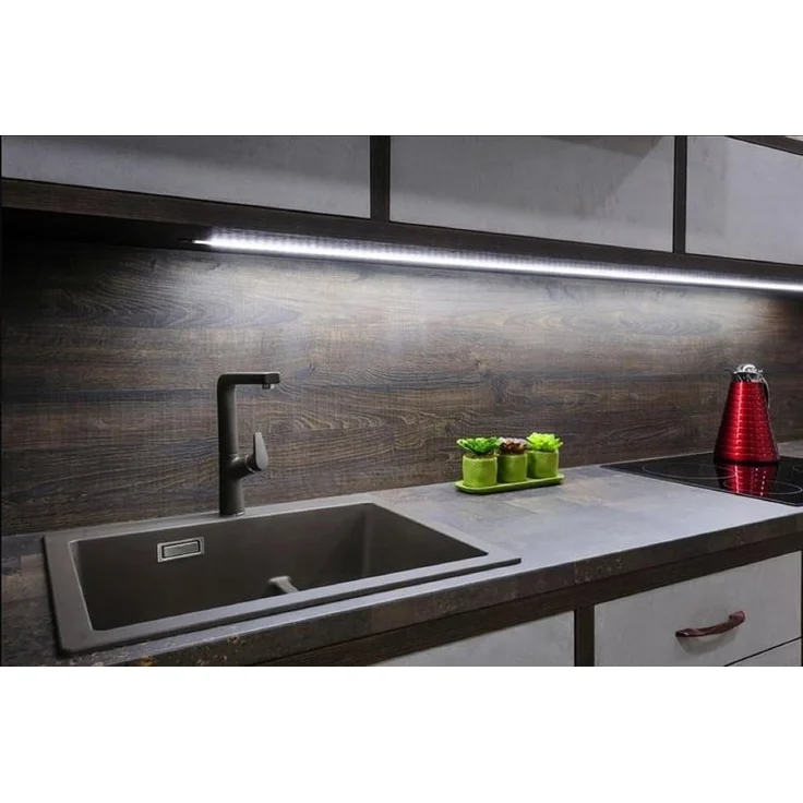 QLS LED Unterbauleuchte Neutralweiß 4000K 30 - 120 cm, LED fest integriert, mit Hand-Sweep-Sensor Schrankbeleuchtung Bewegungsmelder – Bild 3