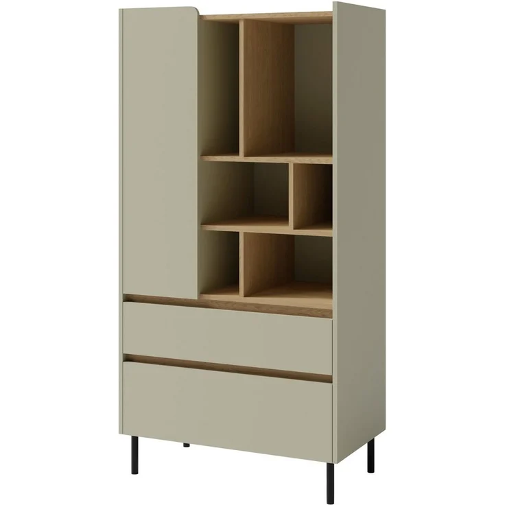 Beautysofa Jugendzimmer-Set LICO im modernen Stil, grifflos, (Kinderzimmer Möbel, Bücherregal Schreibtisch Hängeregal), Farben Sandbeige oder Eukalyptus – Bild 4