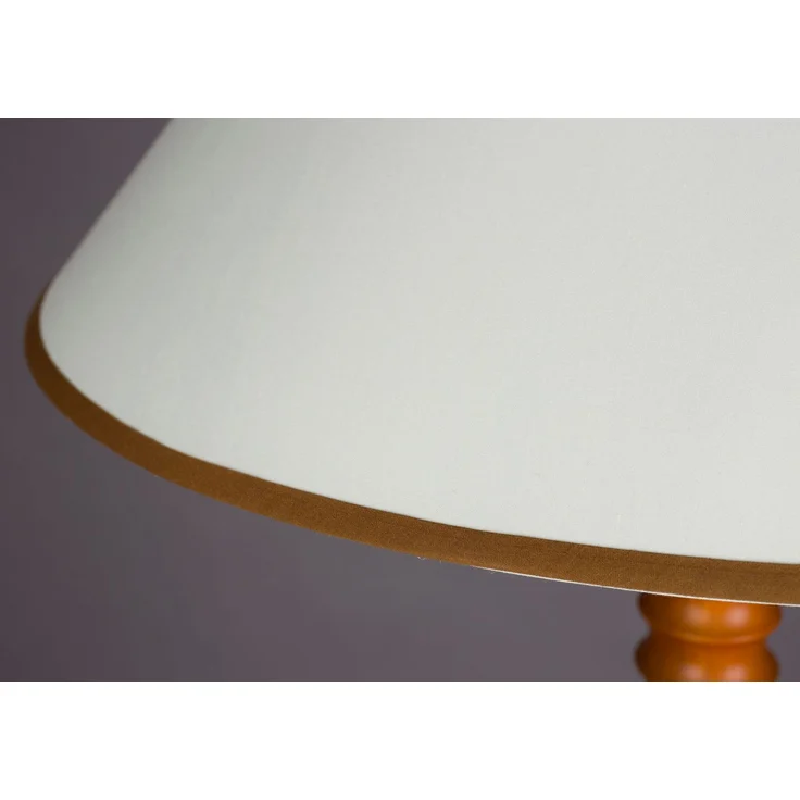 DutchBone Stehlampe Horace mit massivem Eichenholzfuß und beigem Baumwollschirm Braun 60x60x145 cm – Bild 5