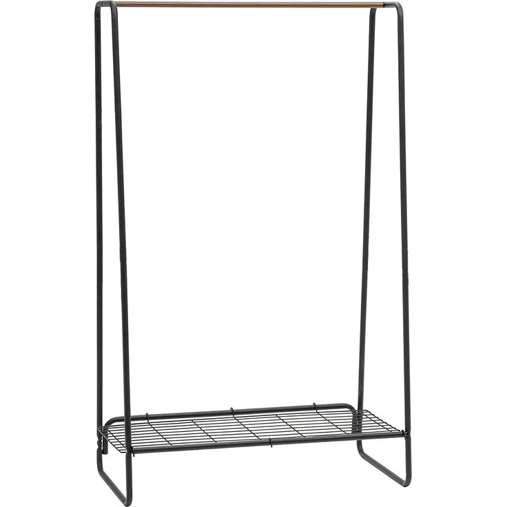 Iris Ohyama, Kleiderständer, Garderobe, Garderobenständer, Stabile Regale, Einfache Montage, Mehrfachnutzen, Design, Büro, Eingang, Schlafzimmer, Wohnzimmer - Metal Garment rack - PI-B5 L - Schwarz