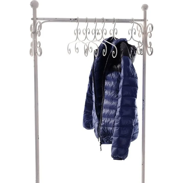 DESIGN DELIGHTS Garderobenständer Kleiderbügel 6er Set "AMELIE", Metall, weiß, 41 cm, Kleiderhaken – Bild 2