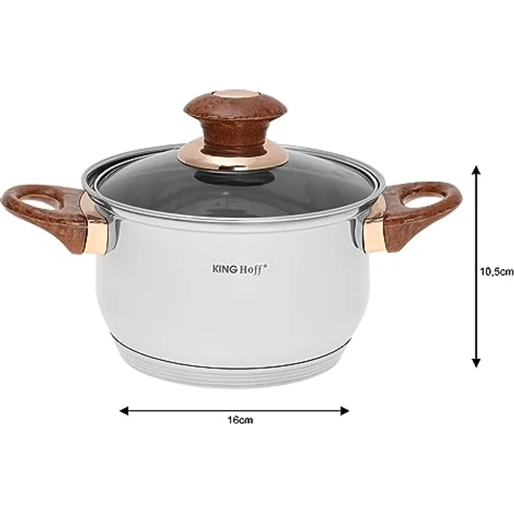 Kinghoff Kinghoff Satz Stahltöpfe 12-tlg. Rosegold KH1768 – Bild 7