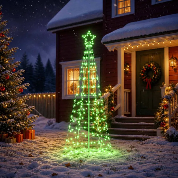 vidaXL LED-Weihnachtsbaum EKENAS 250 cm 300 LEDs RGB Stahl RGB 42050822