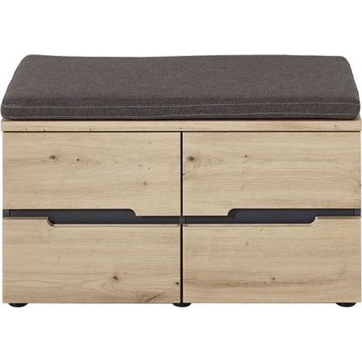 Bank Melanie / Memphis, Holzwerkstoff, Holzfarben, 80 x 48 x 38 cm – Bild 4