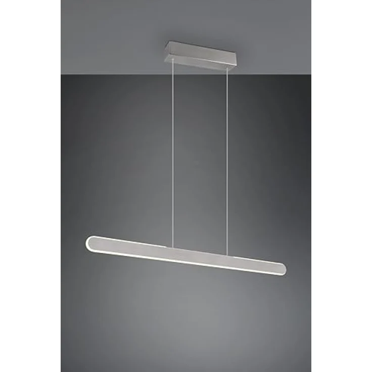 Trio Helios LED Pendelleuchte, 28W, gebürstetes Aluminium, dimmbar, CCT einstellbare Lichtfarbe, Touch-Bedienung, 3300 lm – Bild 2