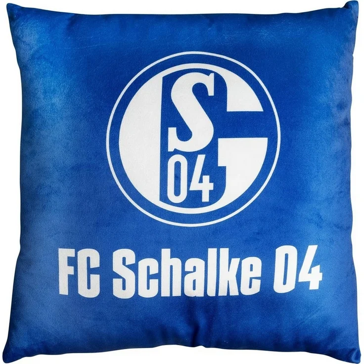 FC Schalke 04 Dekokissen Kissen Flanell königsblau – Bild 2