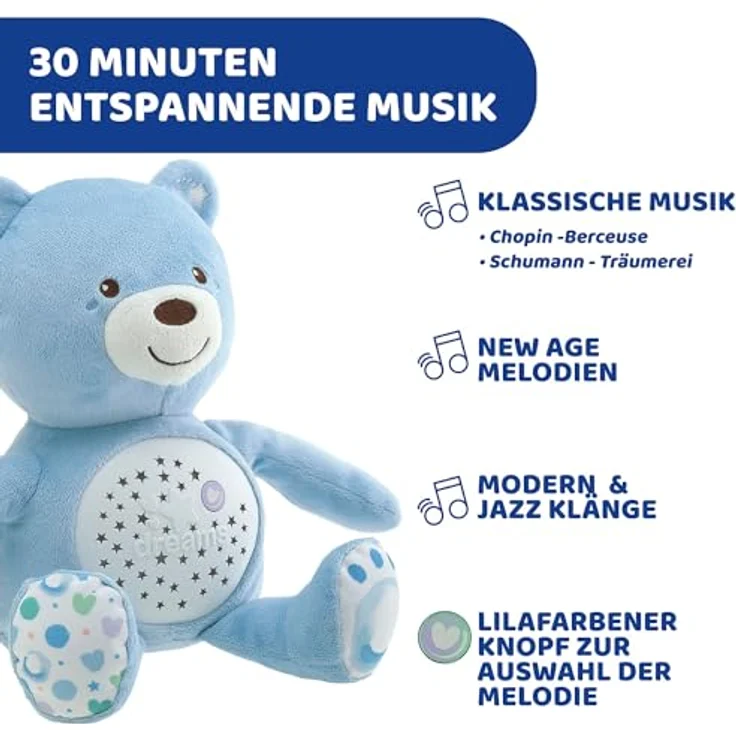Chicco First Dreams Baby Projektor Teddybär Blau B – Bild 4
