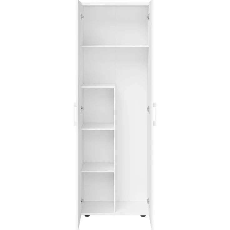 Bellamio 'Apol' Mehrzweckschrank, weiß, 176x33x60 cm, Besenschrank mit Staubsaugerfach und 4 weiteren Fächern – Bild 9