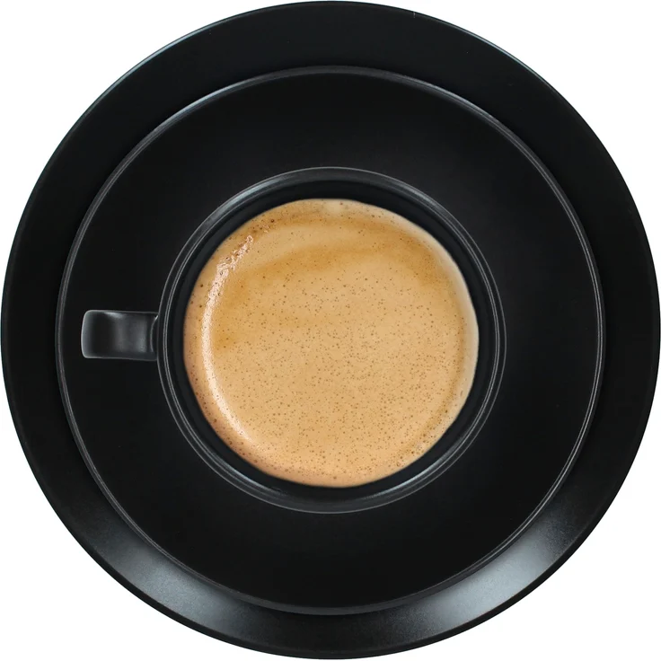 18tlg Kaffeeservice Panther schwarz Steingut 6 Personen – Bild 4