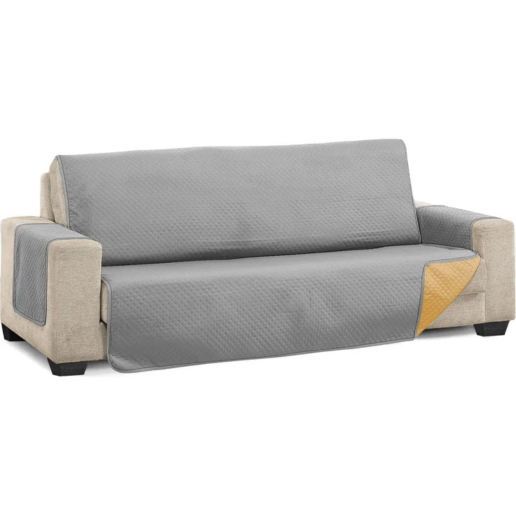 Martina Home Sofaüberwurf Diamond 2-Sitzer XL Senf/Perle