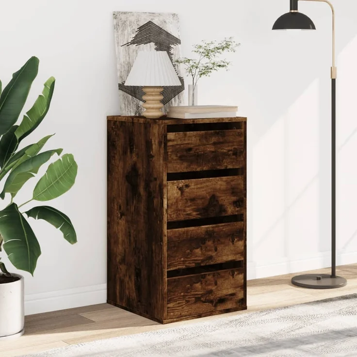vidaXL Kommode Räuchereiche 40x41x76 cm Holzwerkstoff 852865 – Bild 2