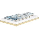 Erst-Holz Niederflurbett aus geölter Fichte 120x200 cm, natur