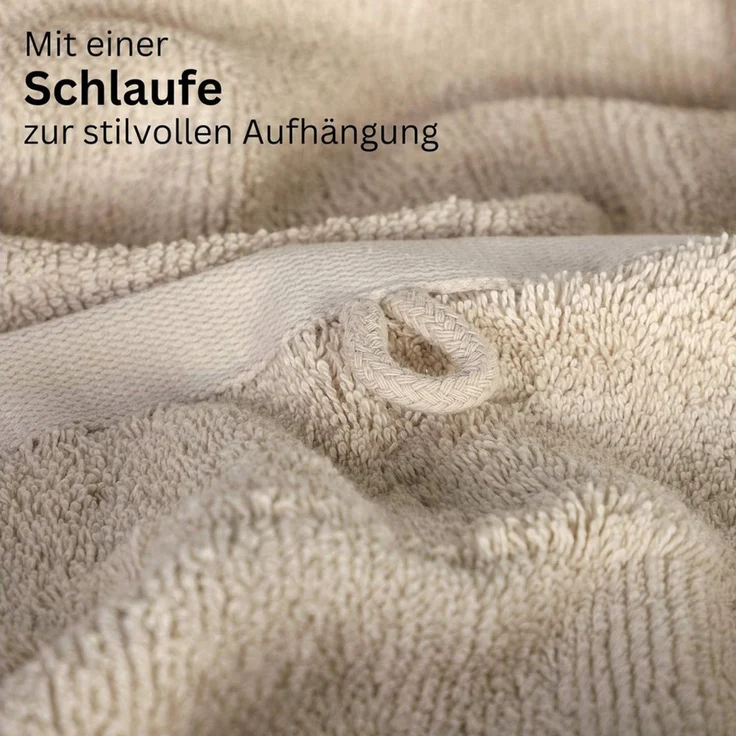 SCHÖNER WOHNEN-Kollektion Handtuch Set SENSE Handtuch Set, Baumwolle (Spar-Set, 1-St), 5er Set (1x 140x70 cm / 2x 100x50 cm / 2x 50x30 cm) in Beige – Bild 3