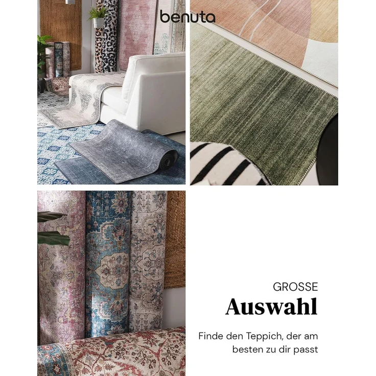 benuta Läufer Laury, rechteckig, Höhe: 5 mm, Kunstfaser, Berber, Ethno-Style, Wohnzimmer – Bild 6