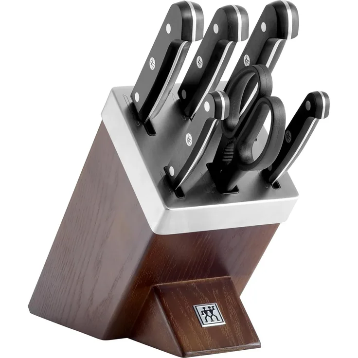 ZWILLING Gourmet Selbstschärfender Messerblock 7-tlg, Braun