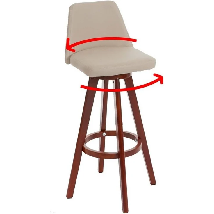 MCW Barhocker MCW-C43-2 (Set, 2er), Um 360° drehbar, Filzuntersetzer unter den Beinen, Bequeme Polsterung – Bild 2