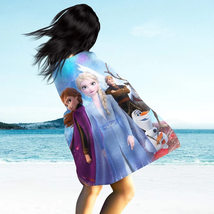 BERONAGE Tagesdecke Frozen Die Eiskönigin Decke Team 130x170 cm Kuscheldecke Fleecedecke, passend zur Bettwäsche, ideal für Sofa, Couch, Kinder-Bett, Auto – Bild 3