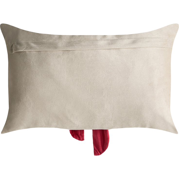 Dekokissen 2er Set BELLE Samtstoff 50 x 30 cm Taupe Weihnachtsmotiv – Bild 5