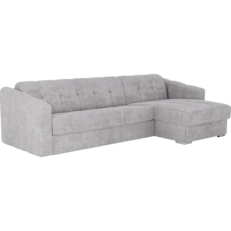 Vente-unique - DARIELO Sofa Stoff Grau - B 223 cm152 cm x H 85 cm x L 275 cm – Bild 5