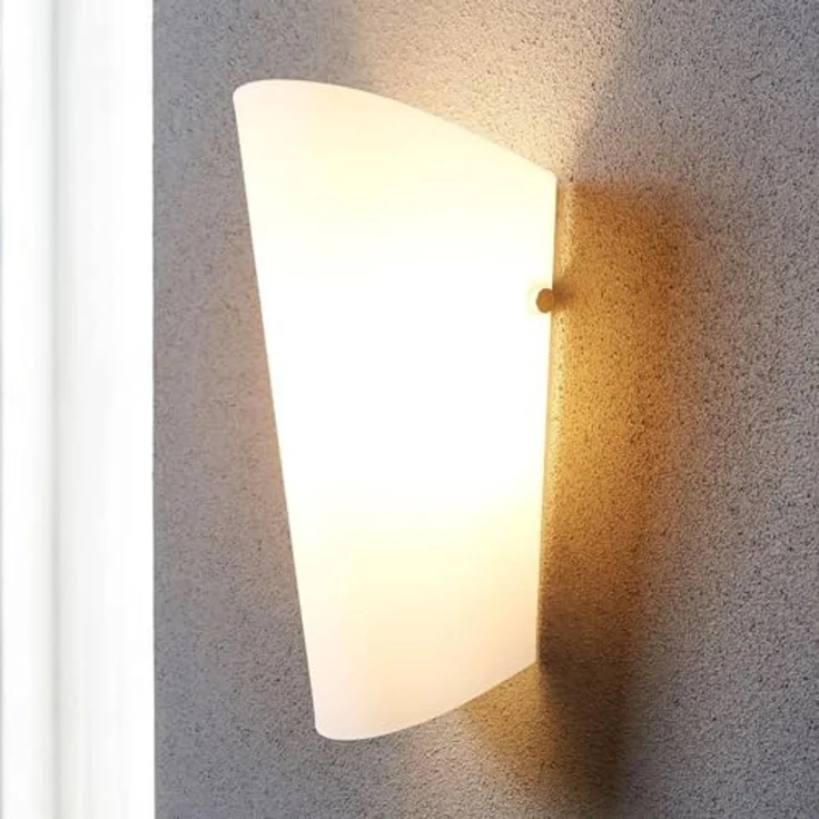 Lindby Wandleuchte Aurora, Glas Weiß IP20, 1x60 W – Bild 2