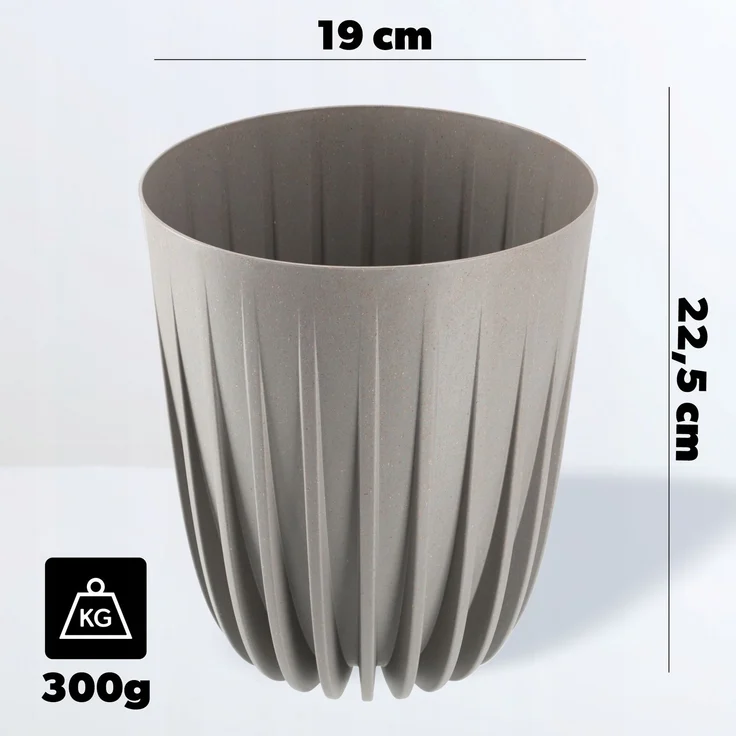 KADAX Blumentopf Eco Cover + grauer Einsatz 19x22,5 cm – Bild 2