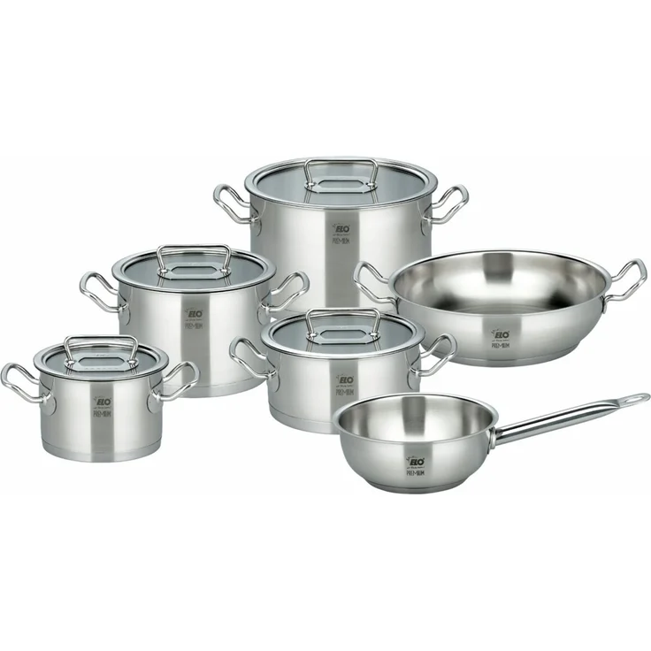 Elo Topfset 6-tlg 'GOURMET PLUS', Edelstahl silber, 35.5 x 27.5 x 63 cm, für alle Herdarten – Bild 1