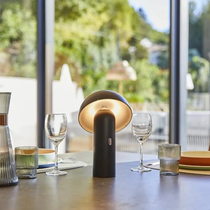 LUMISKY Tod Black, LED Nachttischlampe mit dimmbarer warmweißer Beleuchtung, 280 mm, schwarz, kabellos, bis zu 5 Stunden Laufzeit – Bild 3