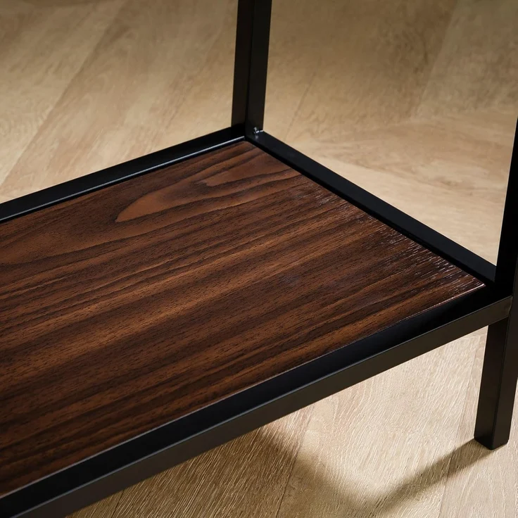 IDIMEX Servierwagen RIVO, Barwagen mit Rollen und 2 Ablagen, Beistellwagen modern Metall schwarz – Bild 8