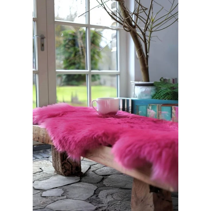 Lammfell Merino Pink Größe: 110-120 – Bild 4