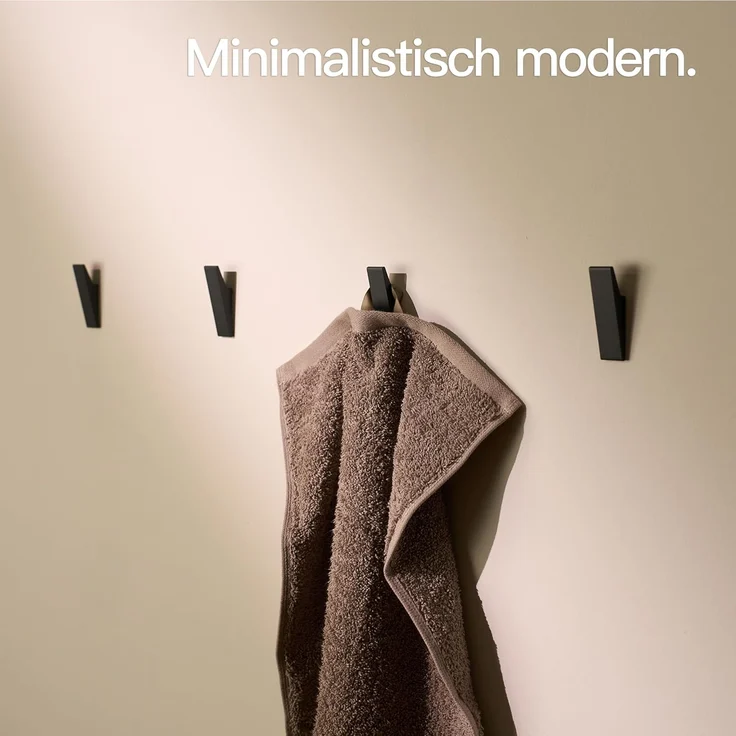 Designfabrik Hamburg Handtuchhaken DFHH KH, (4x Wandhaken), rostfrei, pulverbeschichtet, eloxiert, sandgestrahlt – Bild 2