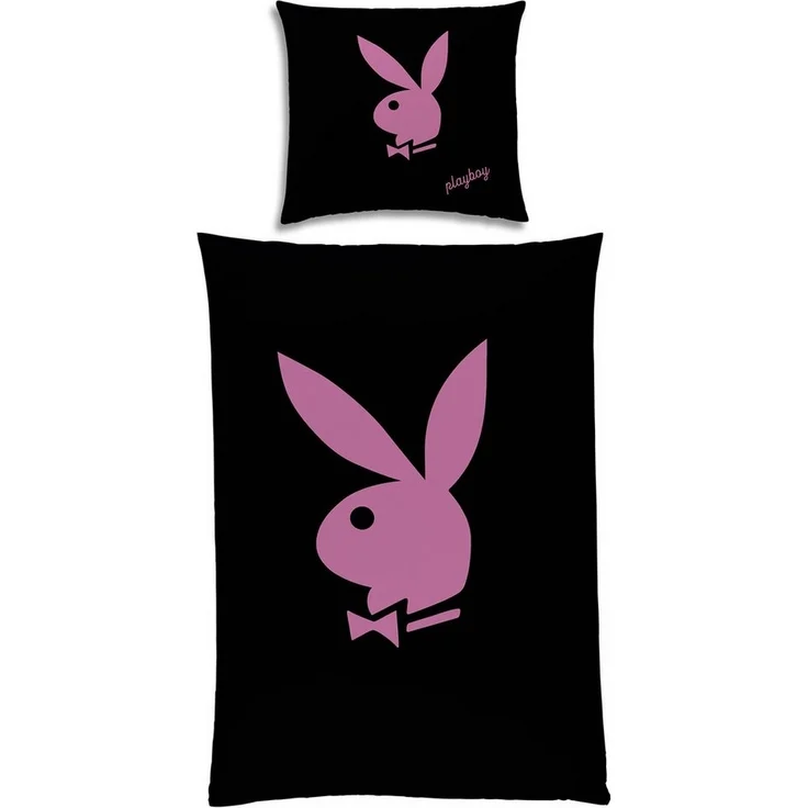BERONAGE Wendebettwäsche Playboy Bunny Bettwäsche Linon / Renforcé, 100% Baumwolle, 2 teilig, 135x200 + 80x80 cm – Bild 2