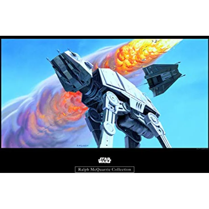 Komar Wandbild | Star Wars Classic RMQ Hoth Battle at-at | Premium-Poster Fotopapier, 50 x 40 cm, Kinderzimmer-Dekoration, ohne Rahmen, WB143