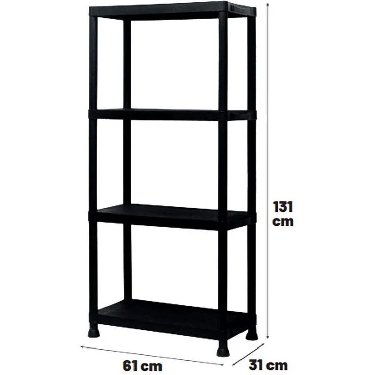 HTI-Living Standregal Regal Fritz 2 Stück, Set 1-tlg, Regal mit 4 Böden Standregal – Bild 2