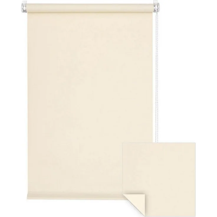 Verdunklungsrollo Klemmfix Verdunkelungsrollo 45x150 cm creme [Stoffbreite: 42cm], Victoria M, blickdicht, ohne Bohren, freihängend, Klemmfix, mit Kindersicherung, für Fenster und Türen, Sonnenschutz Sichtschutz