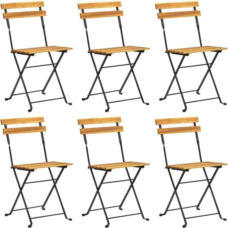 vidaXL 7-tlg. Garten-Essgruppe Klappbar Akazie Massivholz 3058156 – Bild 3