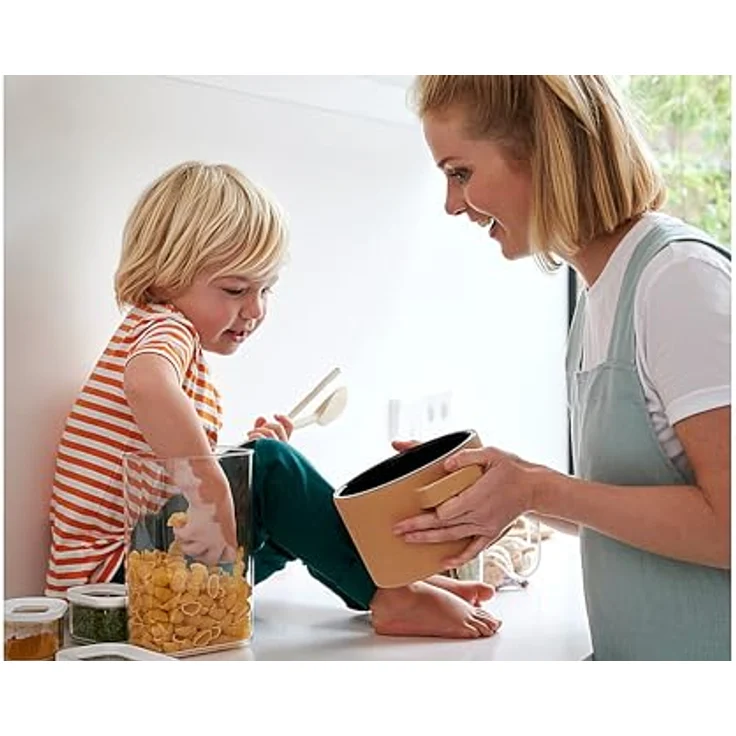 Mepal Transparente Vorratsdosen mit Deckel XL - Lebensmittelbehälter Rechteckige - Küchenorganizer & Aufbewahrungsbox aus Kunststoff - Vorratsbehälter Luftdicht & Stapelbar - 4500 ml - Black – Bild 2