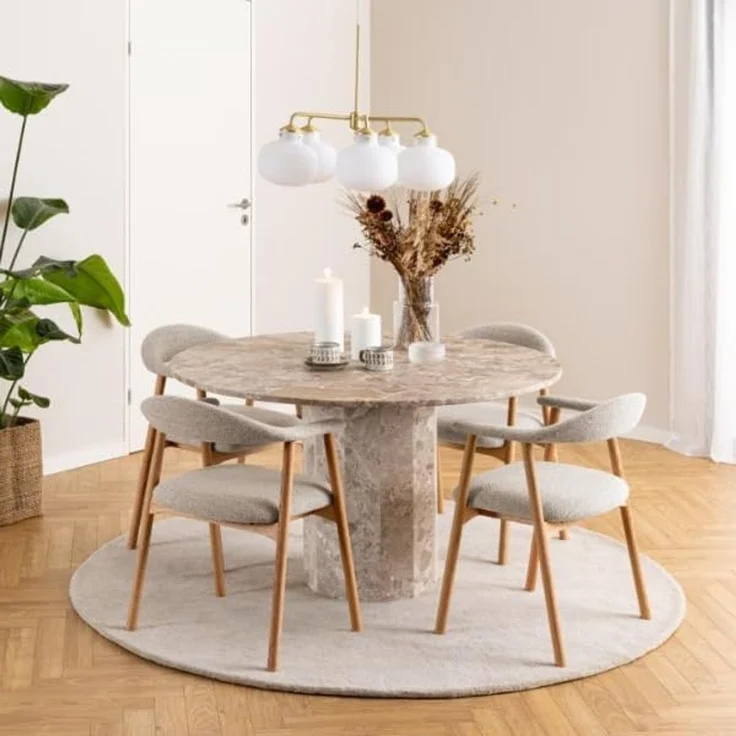 ACTONA GROUP Holzstuhl (2er-Set) in Beige, Stoff, Massivholz - 56x75,5x54cm (BxHxT) (2er-Set) – Bild 2